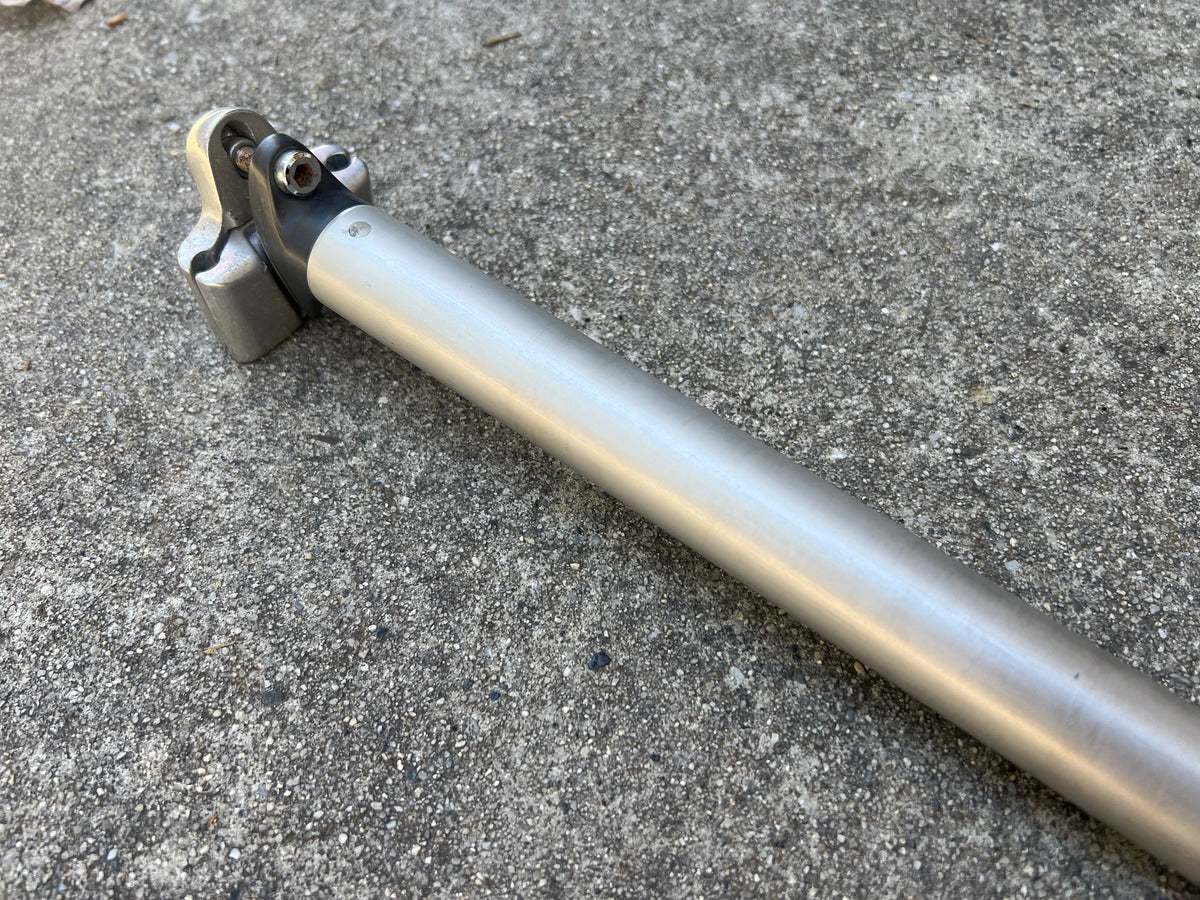 Suntour XC 26.6x255mm Seatpost Vintage MTB Silver Gray Aluminum