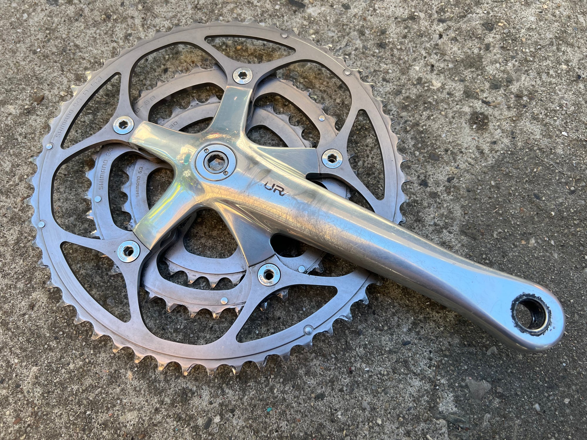 Shimano Dura Ace 7703 Triple Crankset 172.5mm 53-39-30 Octalink V1 Road Bike