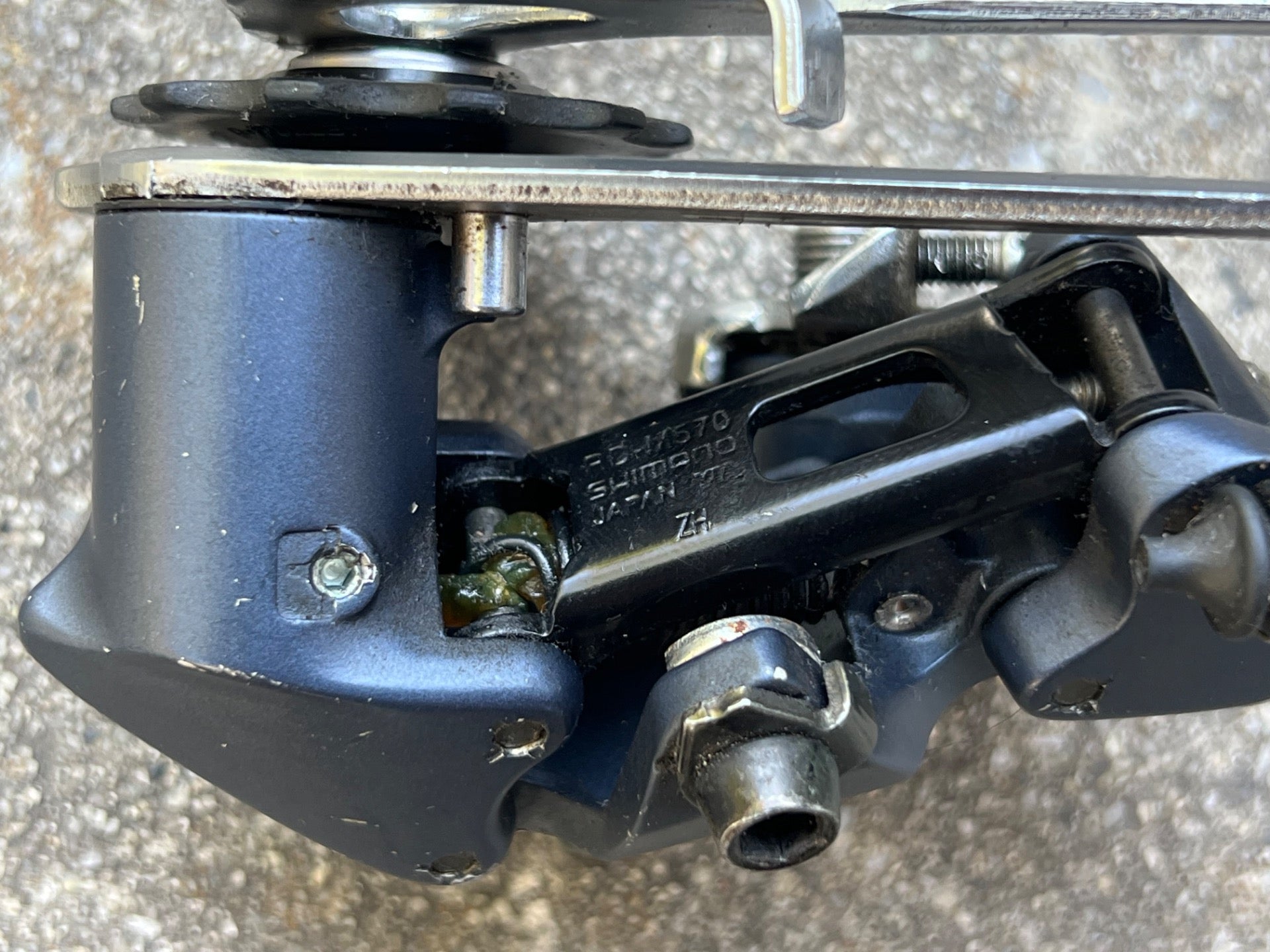 NICE Shimano Deore LX M570 9 Speed Long Cage Rear Derailleur Vintage MTB Blue  - Image 7