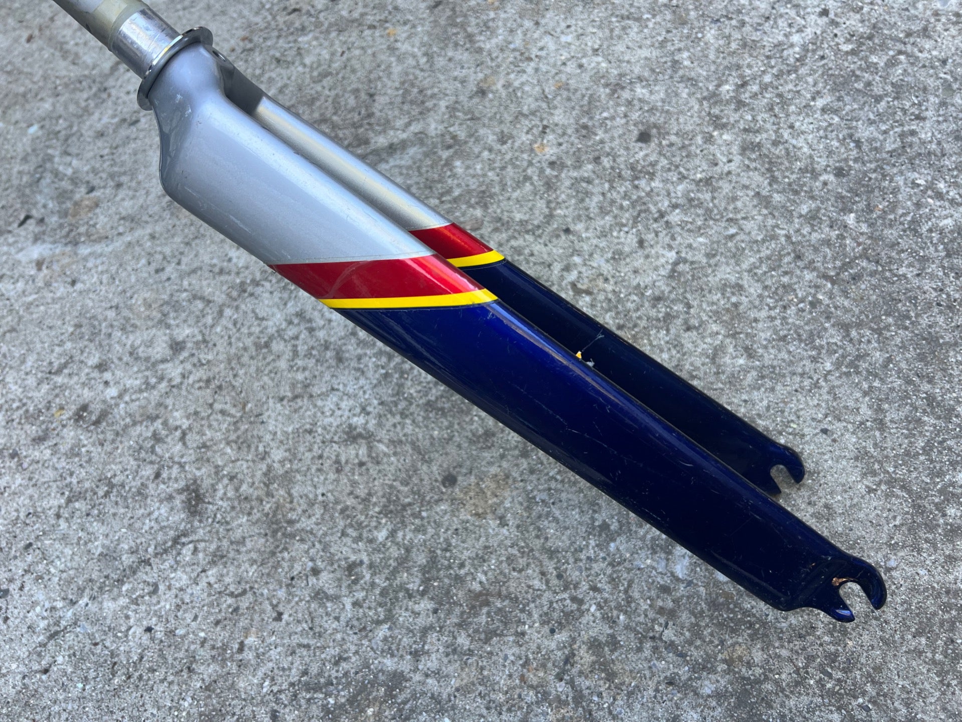 Vintage Carbon 700c Fork 1” 11.75” Threadless Steerer Blue Red Gray Silver Road  - Image 11