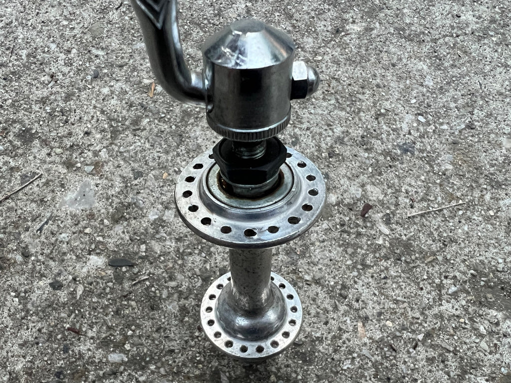 Sunshine Front Hub 96mm 36H Vintage Road BMX Quick Release Vintage Retro Silver  - Image 7