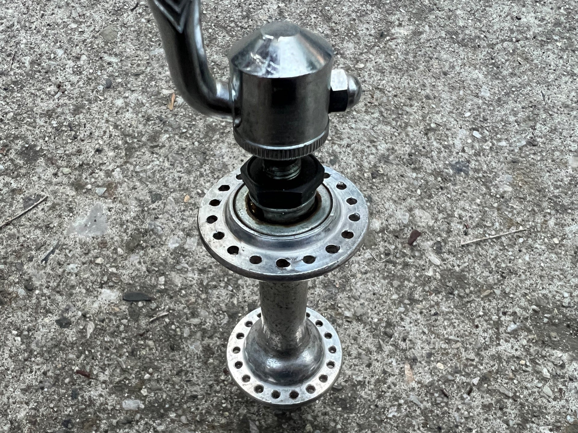 Sunshine Front Hub 96mm 36H Vintage Road BMX Quick Release Vintage Retro Silver  - Image 7
