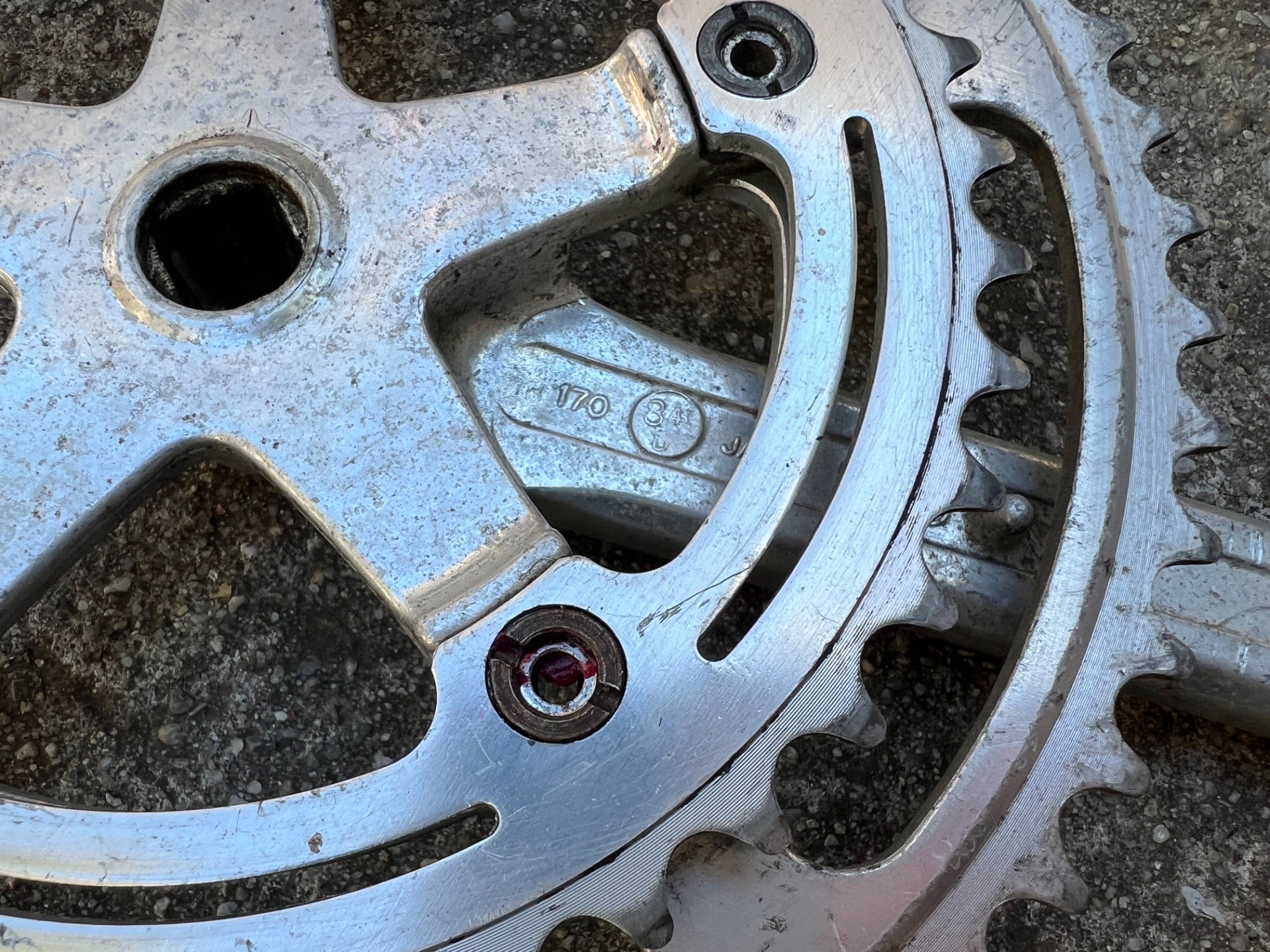 SR Super Custom Crankset 52/40T 170mm Silver Double Vintage Retro Road Touring  - Image 11
