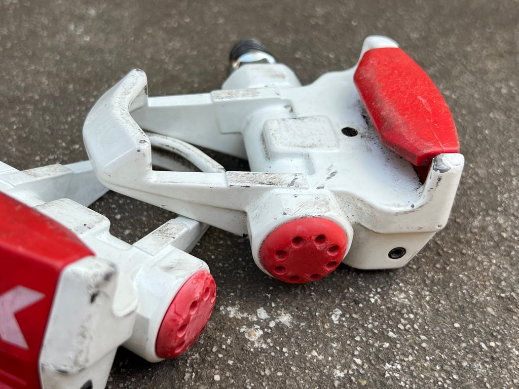 LOOK PP56 Delta Road Bike Clipless Pedals 9/16" CrMo Spindle 3 Bolt Red White TT - Image 7