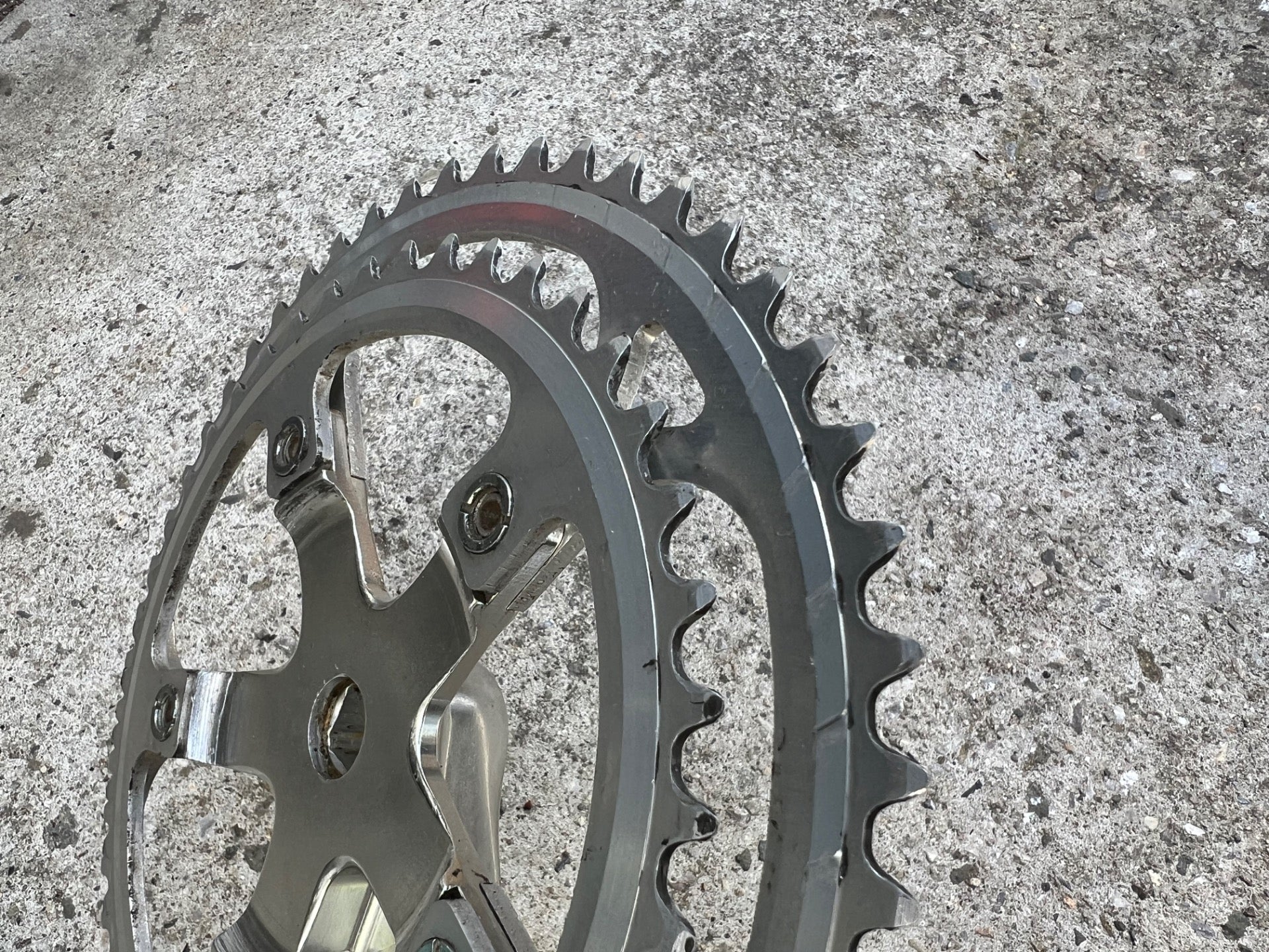 Sugino GT 165mm 42/52T Crankset Vintage Road Bike Silver Touring Double Retro - Image 15