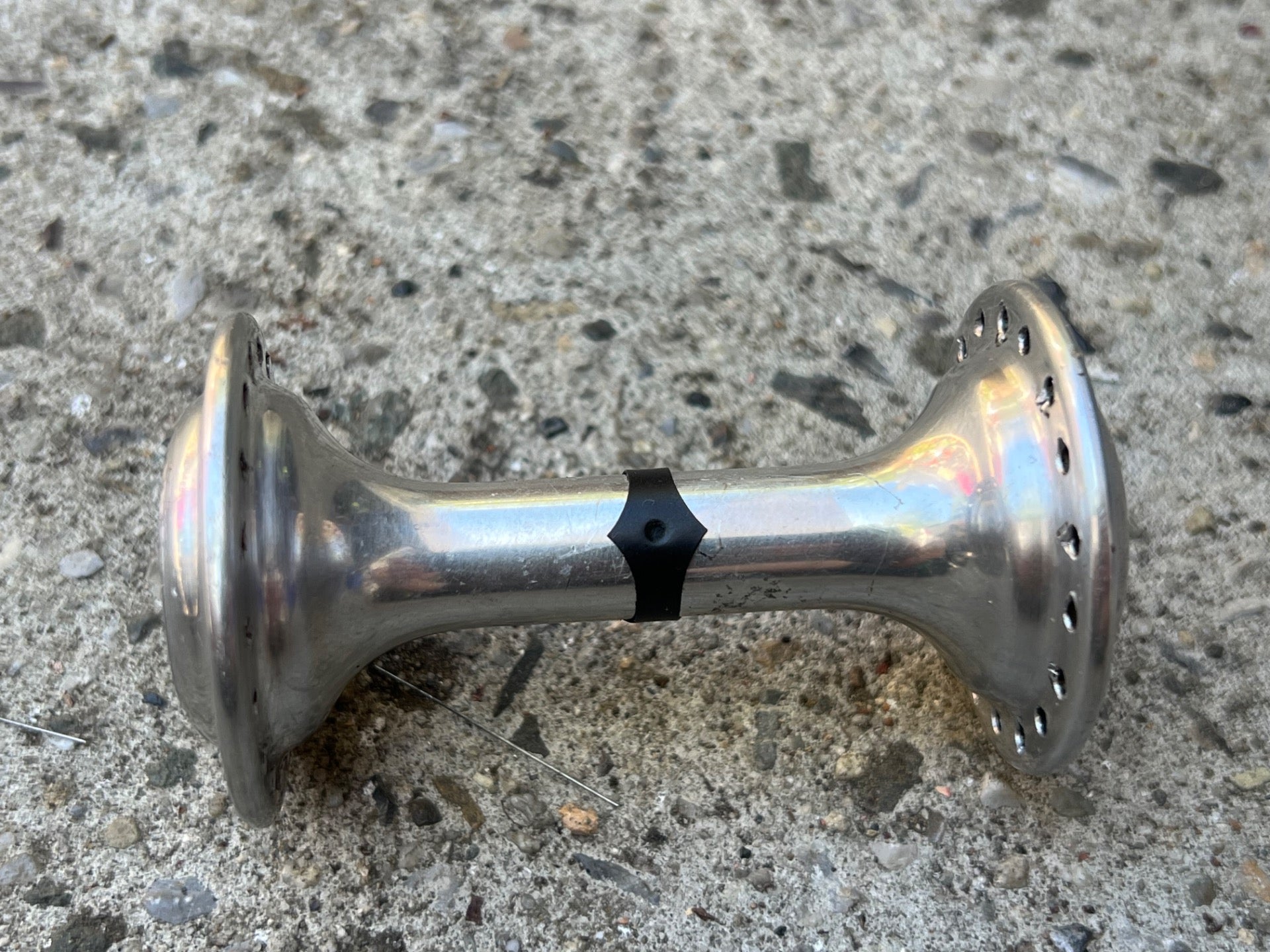 NO AXLE Campagnolo Record Front Hub 36H Hole Vintage Road Bike Silver Aluminum  - Image 7