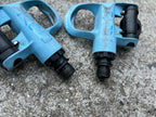 Used Look KEO Elle Sprint Clipless Pedals Blue Road Bike Gravel Cycling Black-Bicycle Bin