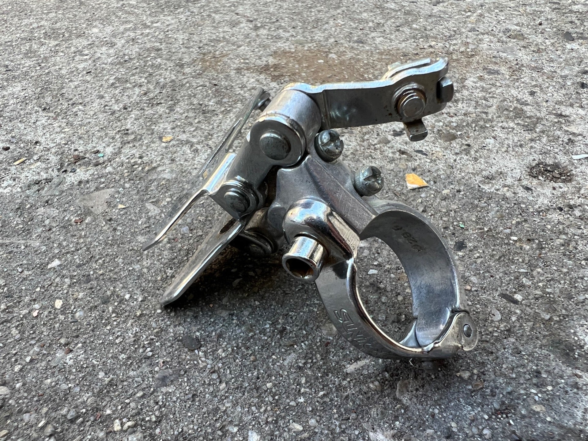 Suntour AR 28.6mm Bottom Pull Front Derailleur Double Vintage Road Retro Chrome - Image 7