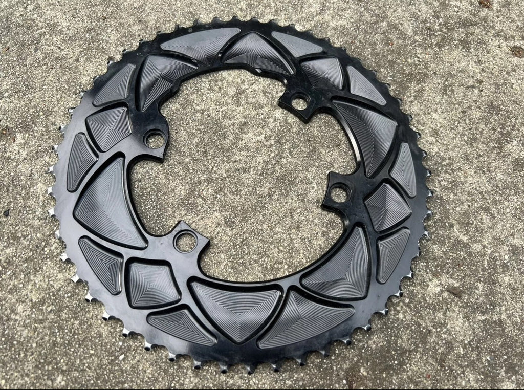 Shimano 110 BCD 4 Bolt Asymmetrical Chainring Set 53/39T 11 Speed Black Road - Image 7