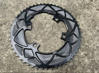 Used Shimano 110 BCD 4 Bolt Asymmetrical Chainring Set 53/39T 11 Speed Black Road-Bicycle Bin