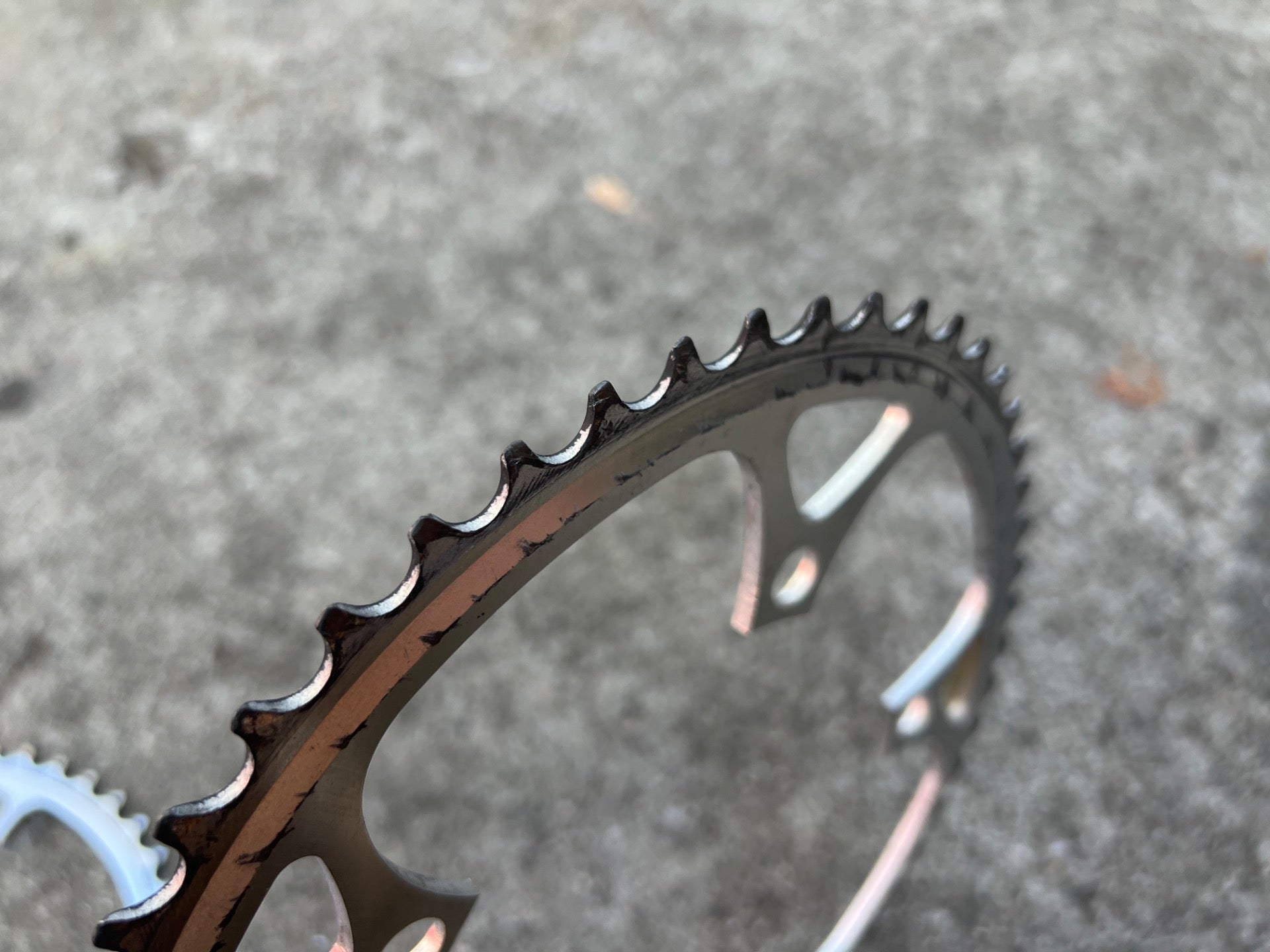 Shimano Biopace Chainring Set 130 BCD 42/53T Tooth Silver Anodized Aluminum  - Image 7