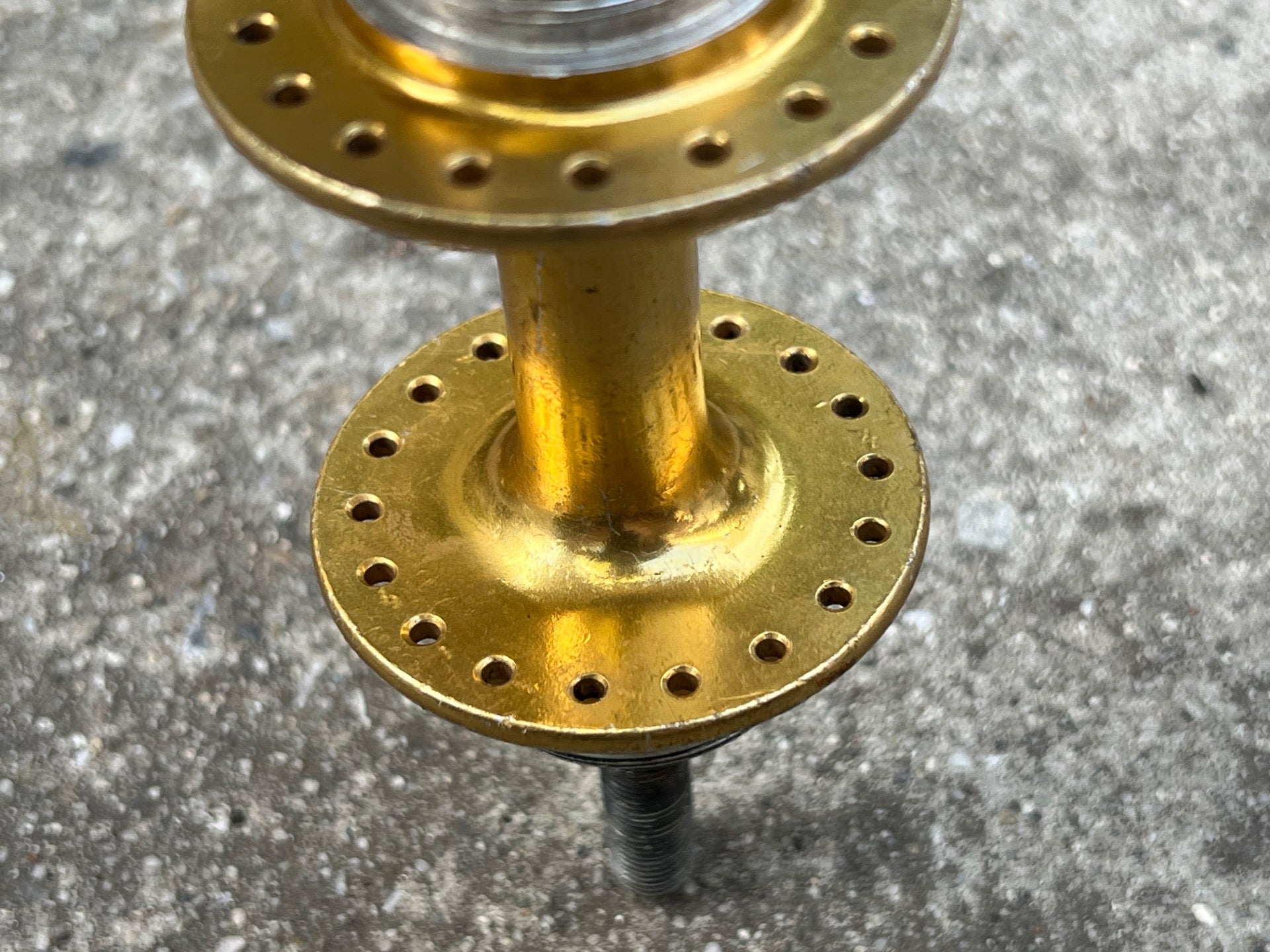 Sunshine Gold BMX Hub 110mm 36H Bolt On Flip Flop English Anodized OG Vintage - Image 7