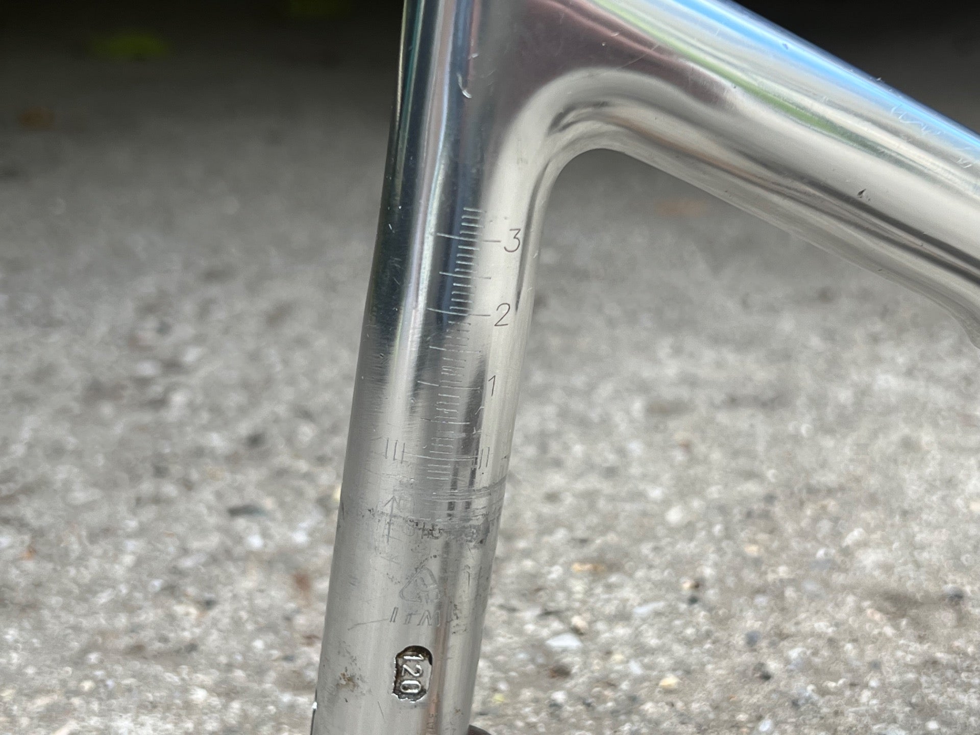 ITM 120x26.0mm Quill Stem 1” Vintage Retro Road Bike Silver Racing Anodized  - Image 8