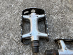 Used Shimano PD-M731 Platform Flat Pedals Vintage MTB Mountain Bike Retro Black Gray-Bicycle Bin