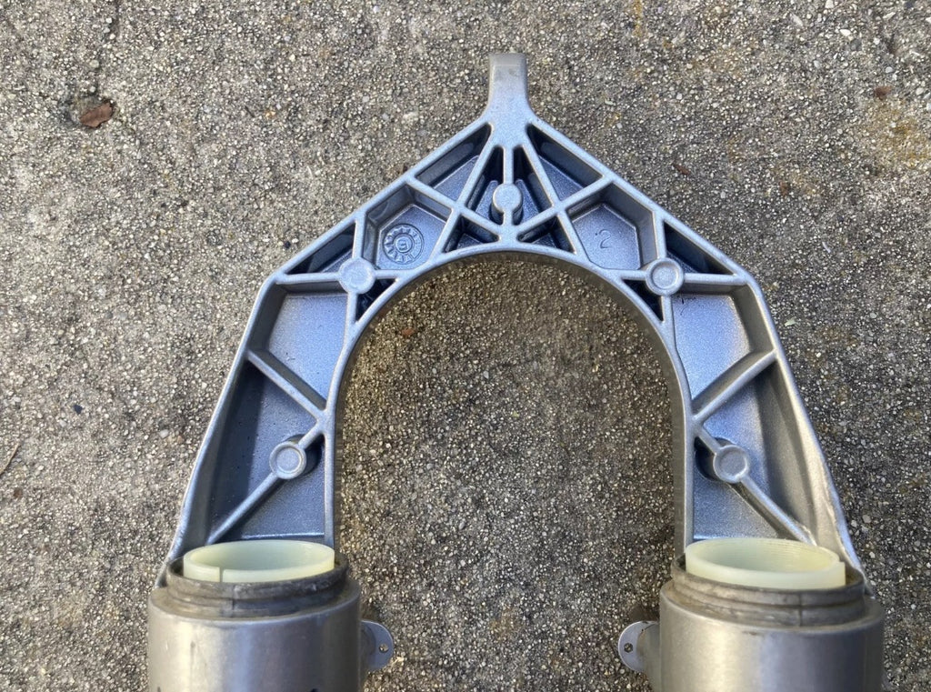 Used Manitou Mach 5 Comp XC Fork Lowers Silver Gray 26” Vintage MTB 28.6mm Bushings-Bicycle Bin