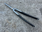 Used Fuji Carbon Fork 1 1/8” Threadless Steerer 9.25” Silver Black Road Bike Racing-Bicycle Bin