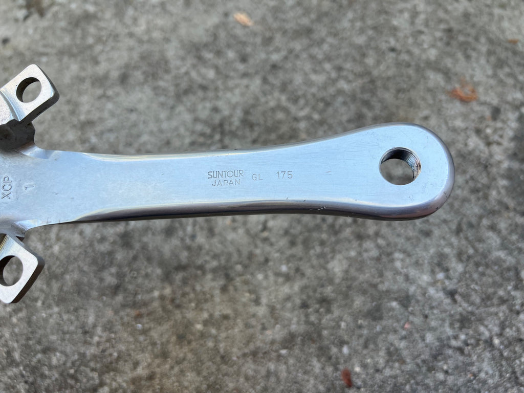 NOS Suntour XC PRO Drive Side Right Crankarm 110/74 BCD 175mm Silver Vintage - Image 7