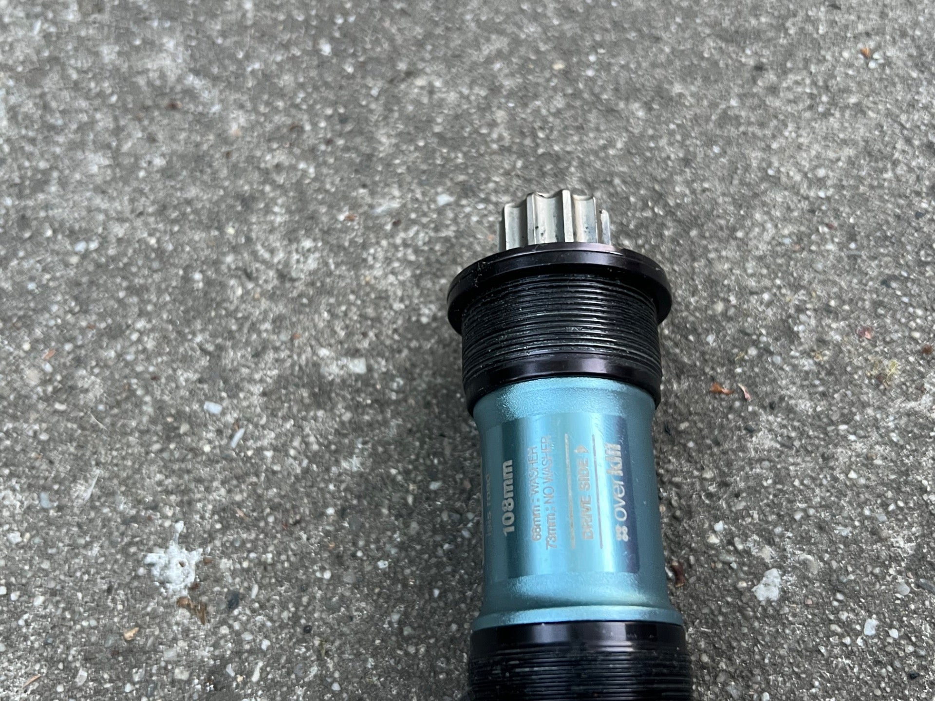Crankbros Cyan 108mm 68/73mm English Thread Bottom Bracket Road Bike Blue Steel  - Image 7
