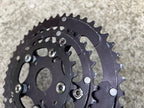 Used Cook Bros Racing CQP Spider & Chainring Set 48-36-26 110/74/58 BCD Vintage MTB-Bicycle Bin