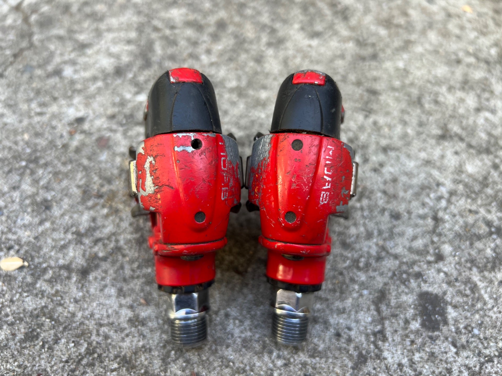 LOOK S2R Moab Clipless Pedals Red Black MTB Vintage Retro 9/16” Chrome Steel! - Image 7
