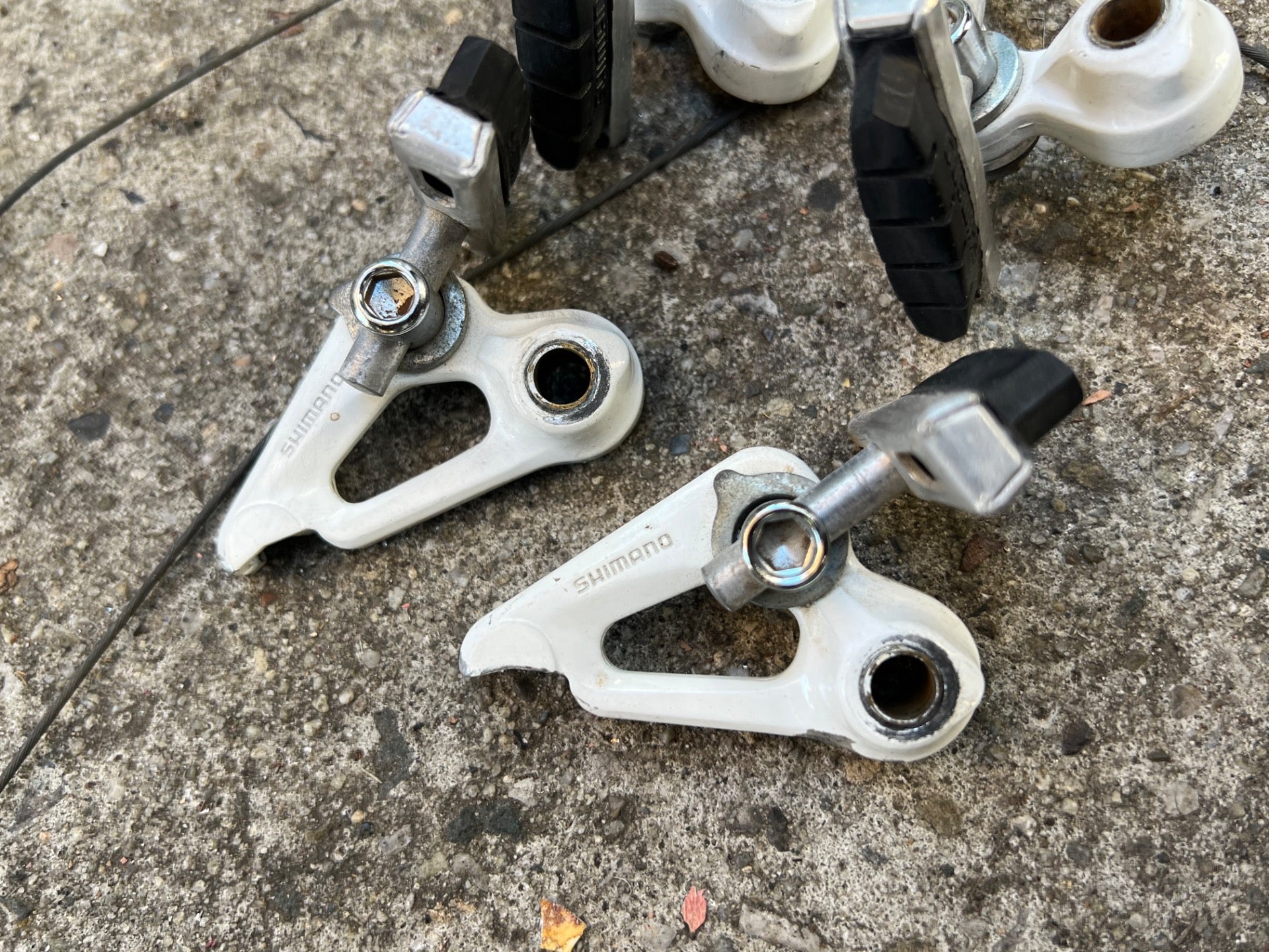 Shimano BR-AT50 Brakes Brake Set White Cantilver Vintage MTB Touring Retro ATB - Image 9