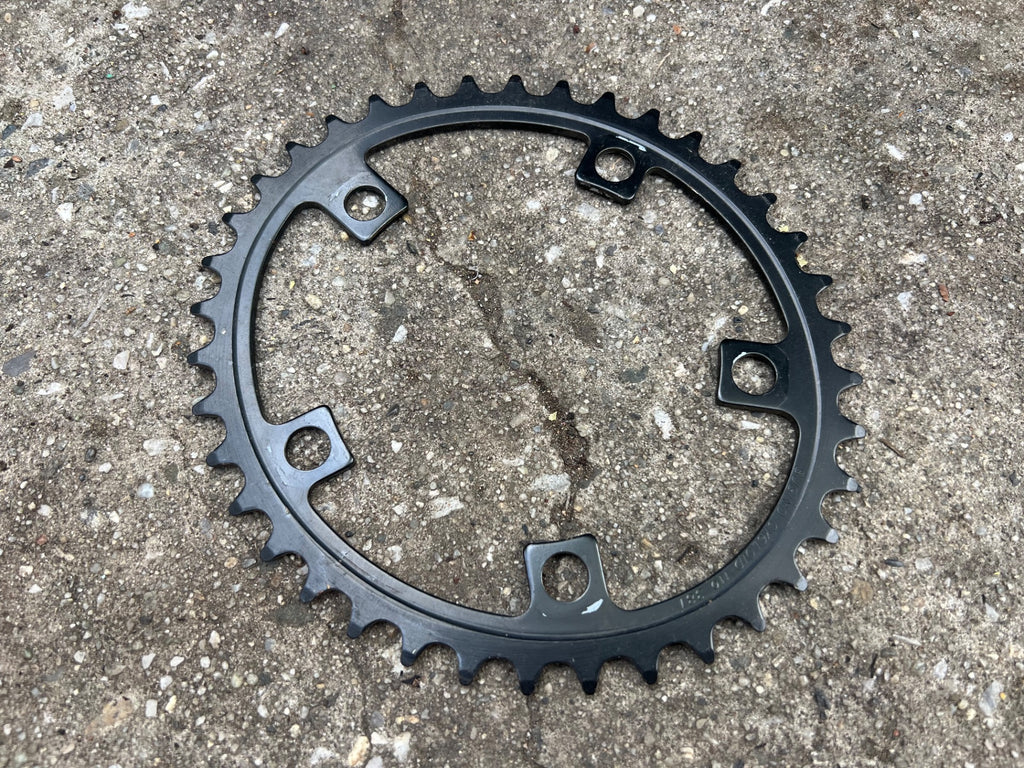 NOS* Sugino Bionic 38/48T 110 BCD Oval Chainring Set Steel Black Vintage MTB ATB - Image 7