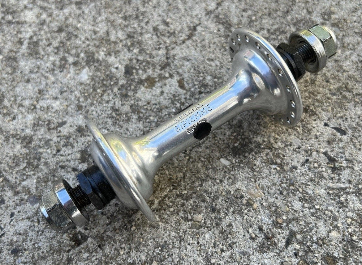 Gipiemme Special Track Hubset 100/120mm 36H Bolt On Axle Vintage Silver Hubs - Image 7