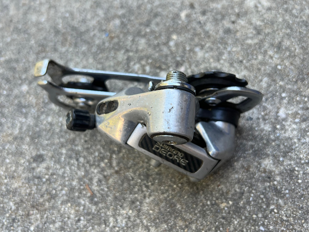 Used Shimano Deore RD-MT62 7 Speed Rear Derailleur Vintage MTB Touring Gray Silver-Bicycle Bin