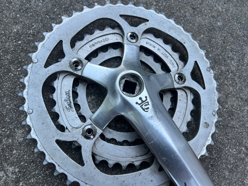 Sugino XD2 Triple Crankset 175mm 26-36-48 Retro Gravel Road Silver Square Taper - Image 9