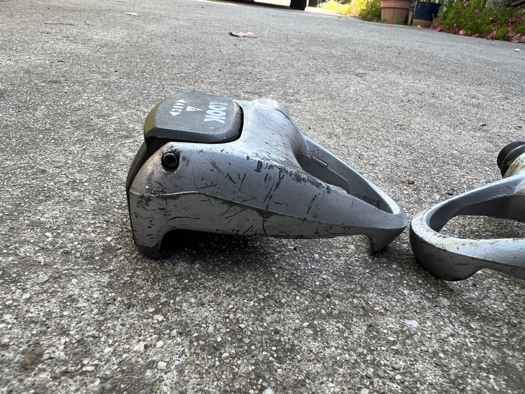 Look ARC F Clipless Pedals Silver Vintage Road Bike Gray Black Retro Racing - Image 7