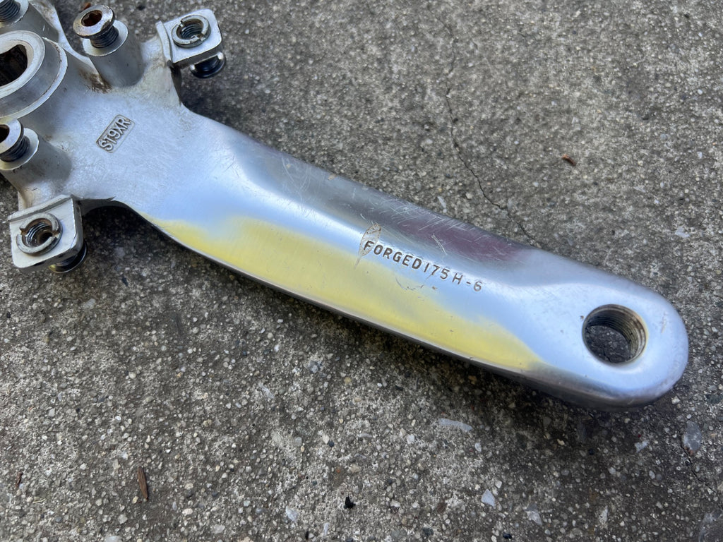 Specialized Strongarm Cranks 104/64 BCD 175mm Silver Triple Vintage MTB Retro - Image 12