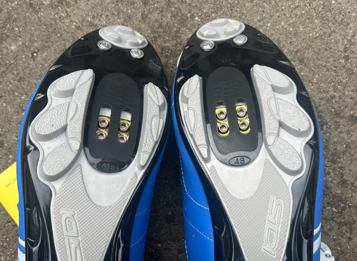 NEW SIDI Cycling Shoes Size 48 EU 13 US Blue White Road Bike Racing Clipless - Image 7