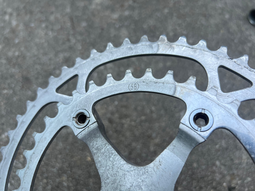 Zeus Crankset 38/52T 170mm Vintage Road Bike Silver Square Taper Double  - Image 15