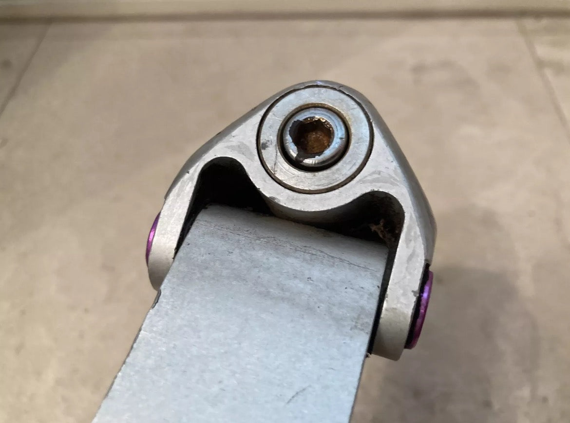 Softride Suspension Stem 25.4x140mm 1” Vintage Quill Aluminum CNC Silver Purple - Image 7