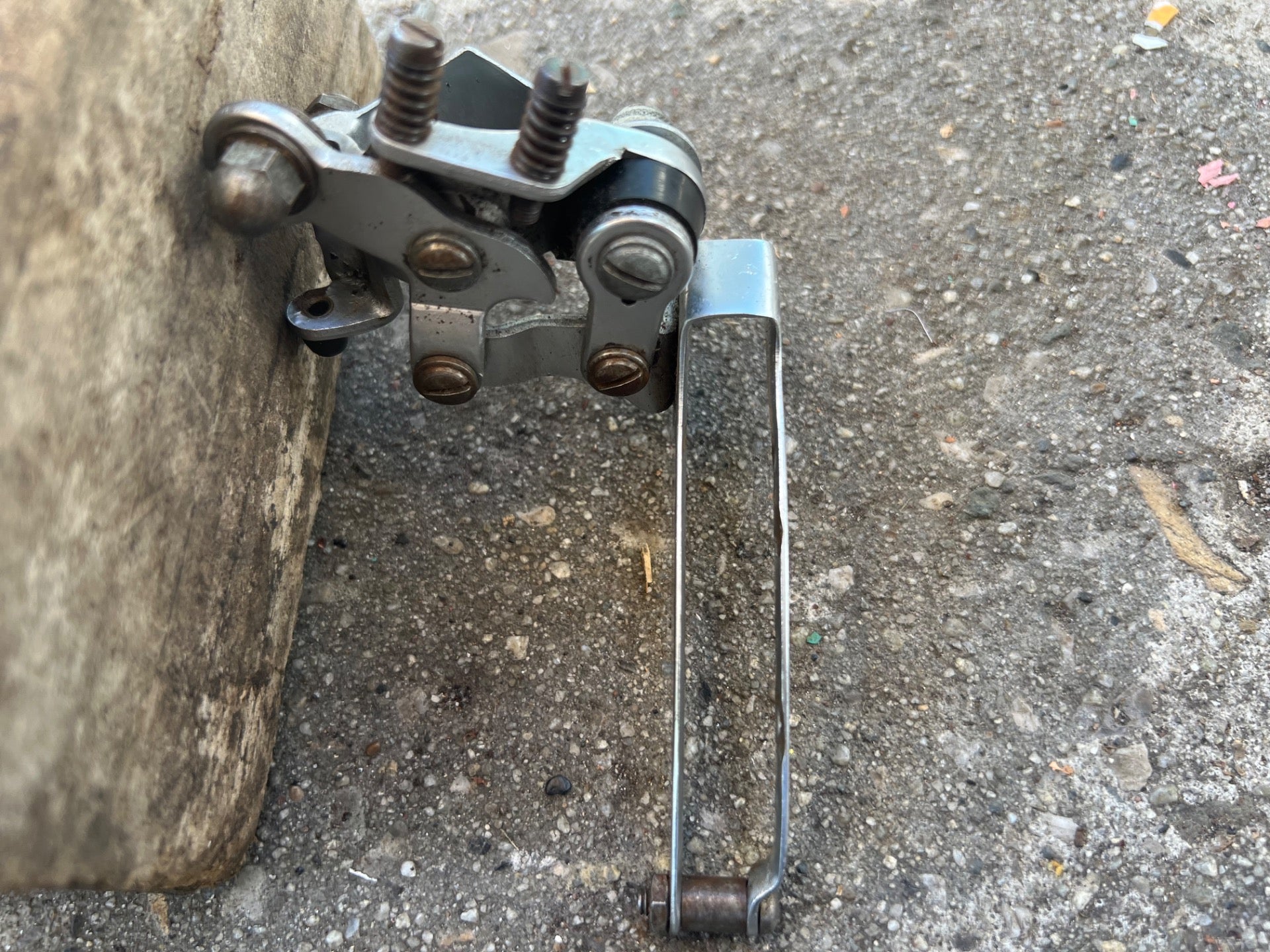 Huret Front Derailleur 28.6mm Bottom Pull Vintage Retro Bike Gray 2x5 Speed  - Image 7