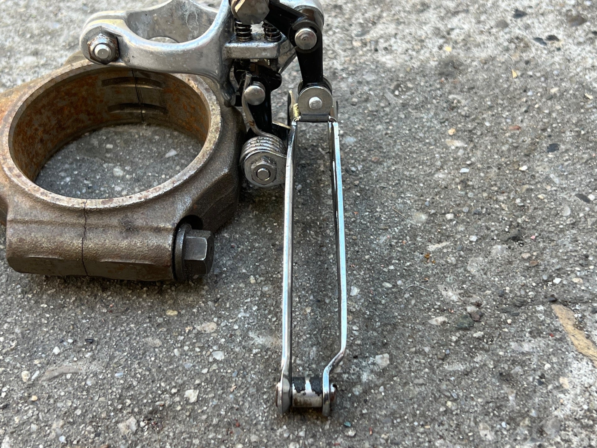 Campagnolo Super Record 28.6mm Bottom Pull Front Derailleur Black Double Vintage - Image 7