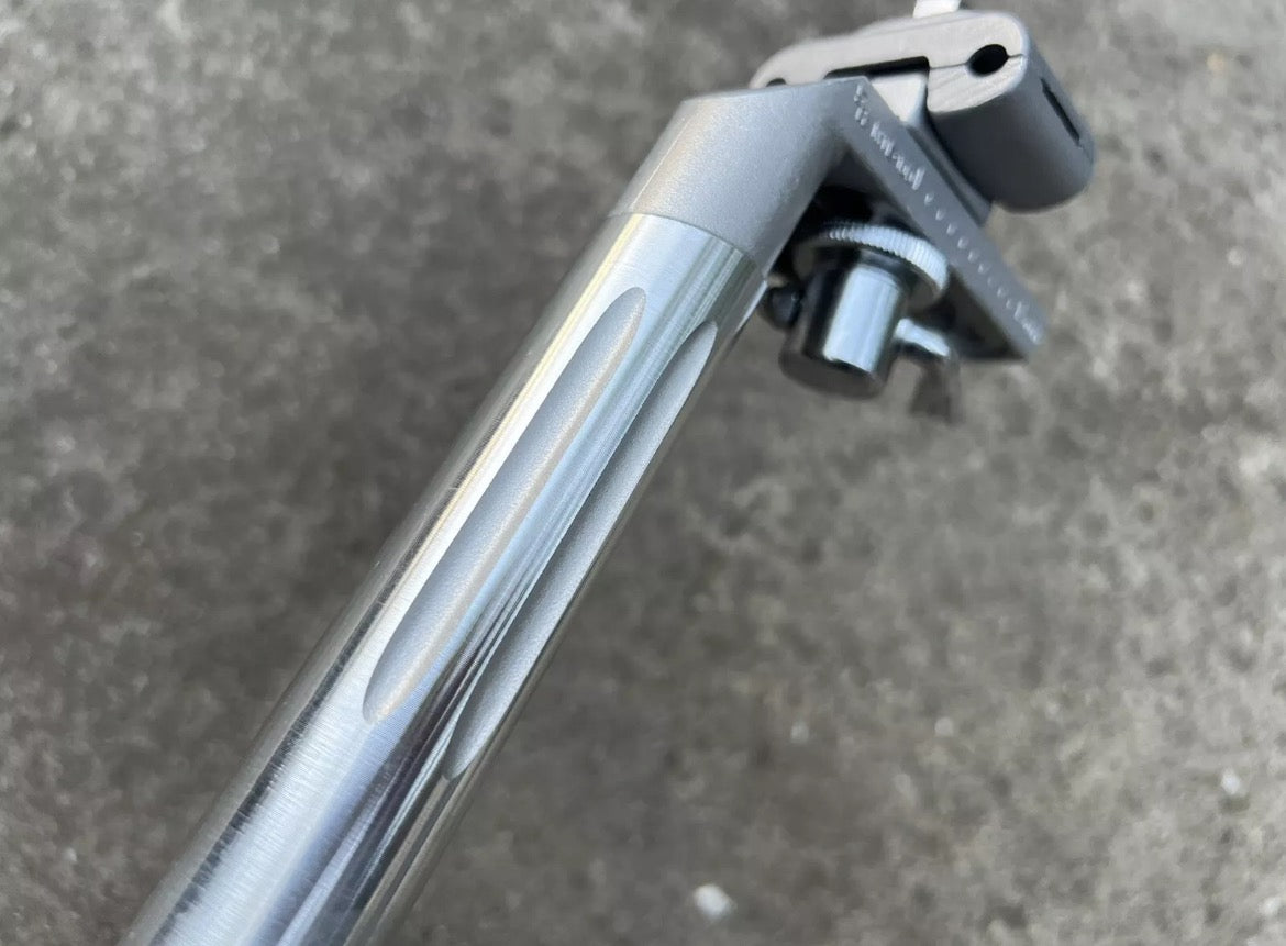 NOS SR MTE-100 Seatpost 26.4x260mm Vintage Adjustable QR MTB ATB Silver Alloy - Image 7