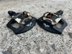 Used Forte Dual Sided Platform Clipless SPD Pedals Black Gravel MTB Road Bike-Bicycle Bin