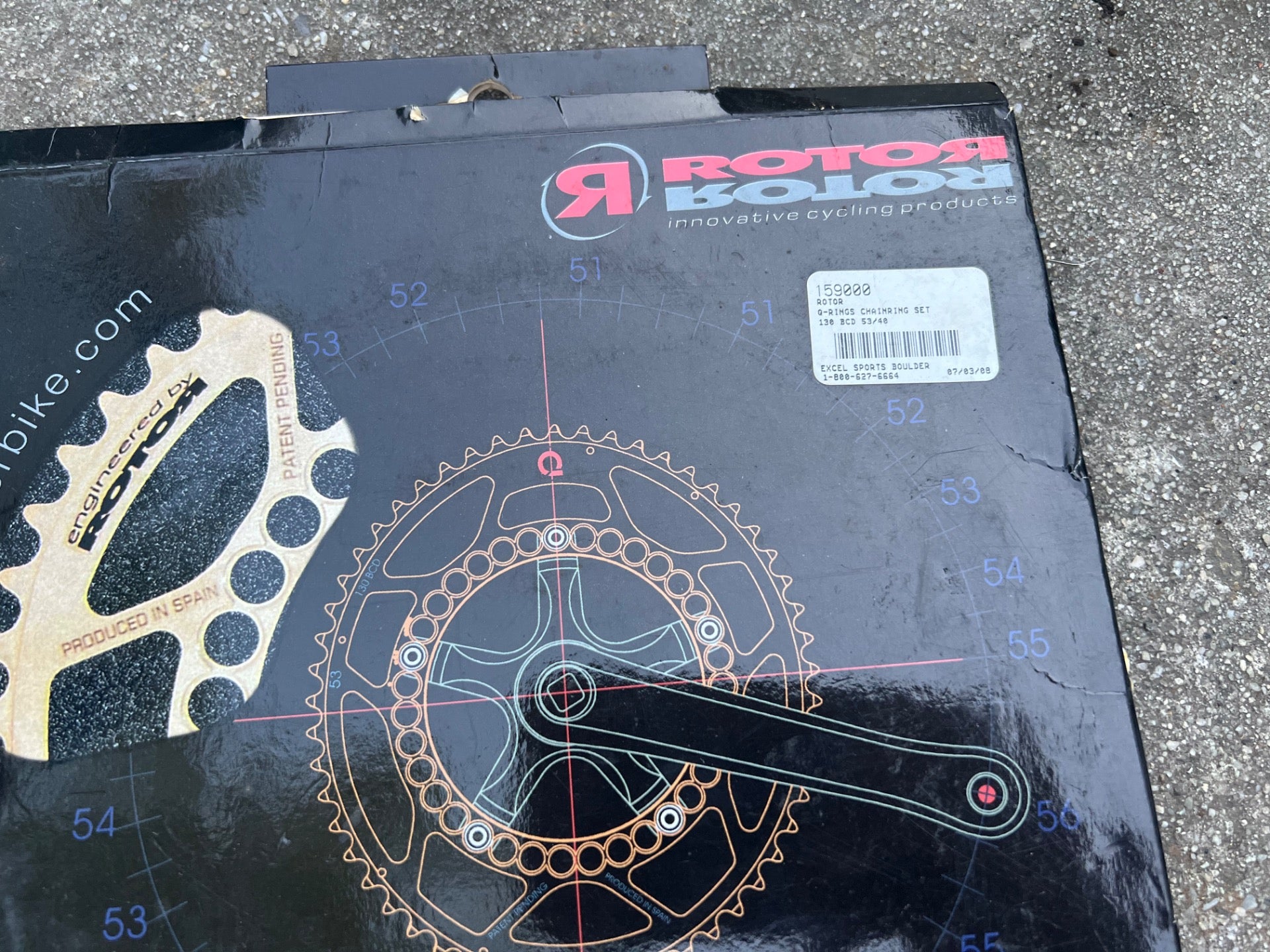 NEW Rotor Q Rings 53/40T 130 BCD Chainring Set Double Road Bike Oval Rings Gold  - Image 7