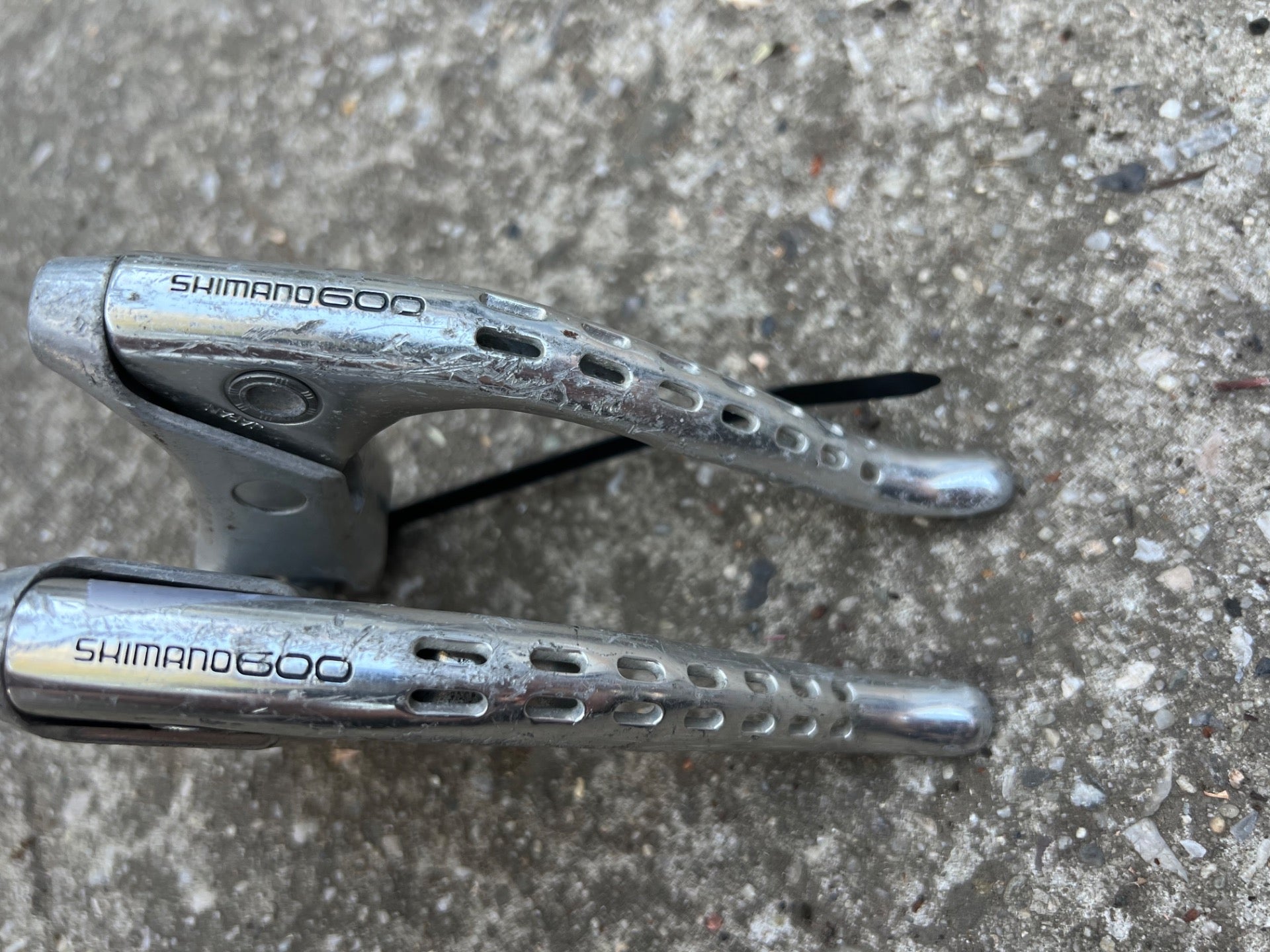 Shimano 600 BL-6208 Brake Levers Pair Vintage Retro Road Bike Drop Bar Silver  - Image 7