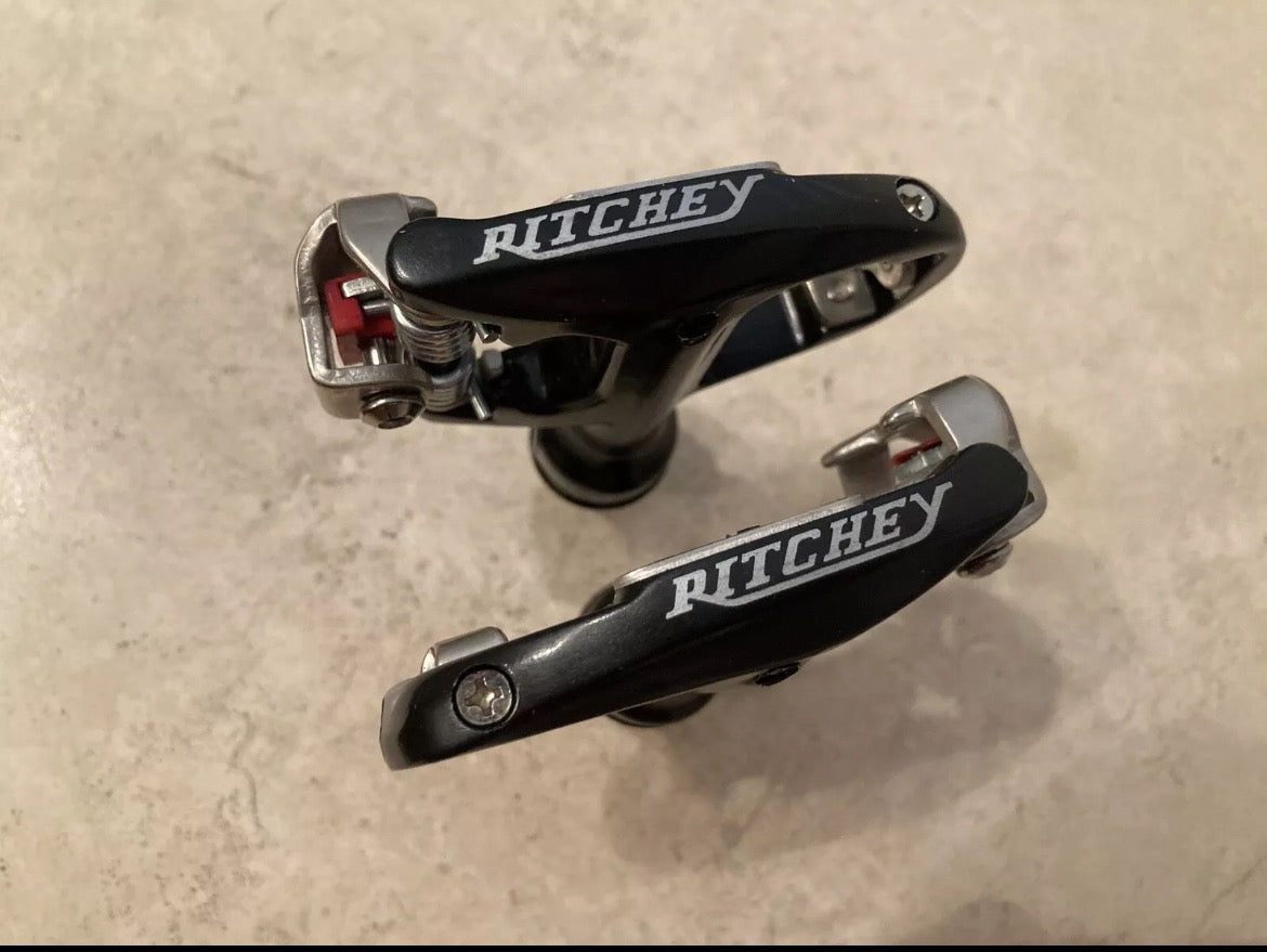 Ritchey SPD-R Pro Road Bike Clipless Pedals Vintage Black Silver Retro - Image 7