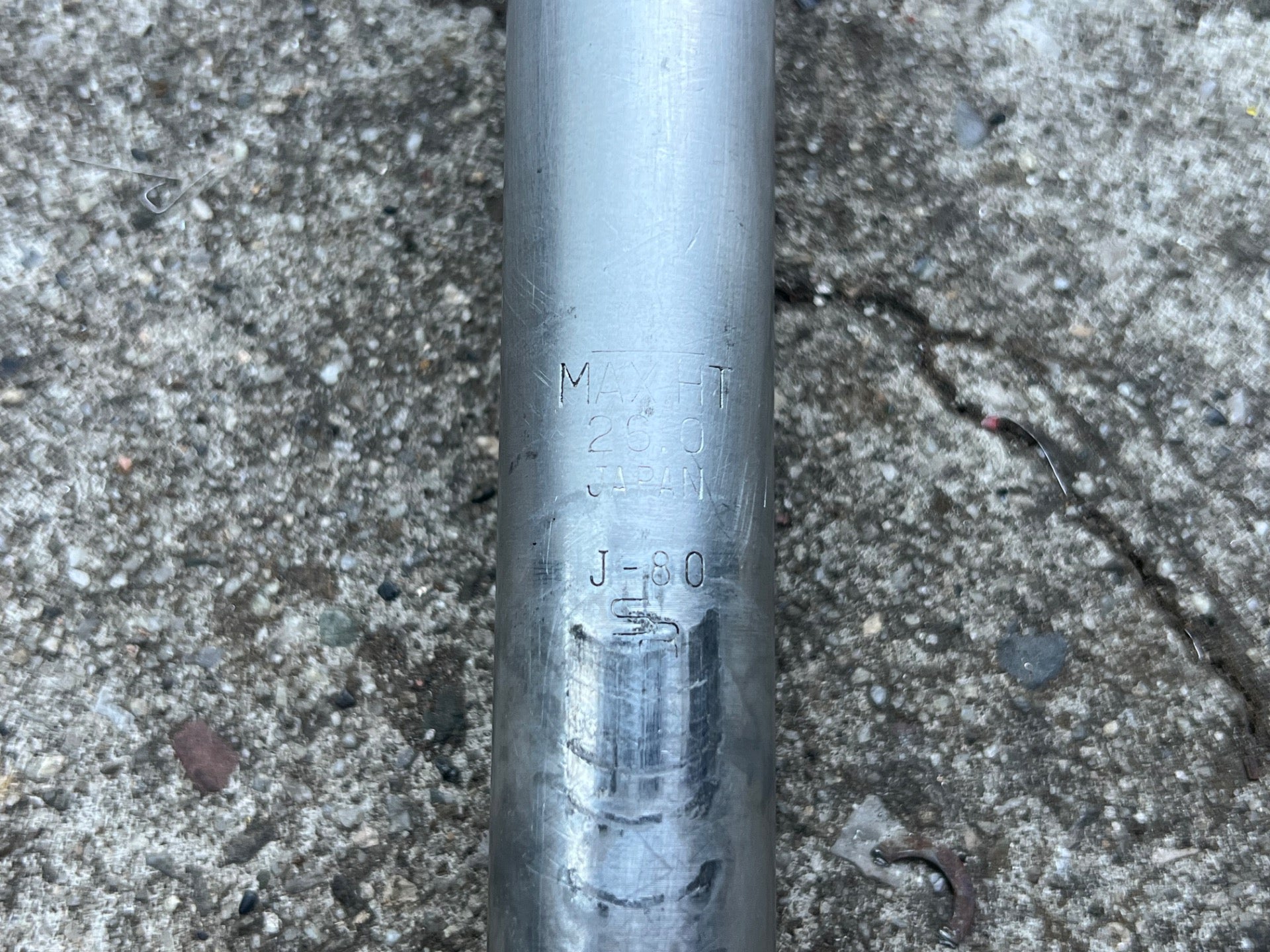 SR Laprade 26.0x220mm Seatpost Vintage Road Touring Bike White Silver Gray Retro - Image 7