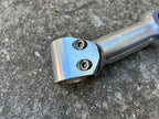 Used Qranc 125x25.4mm Stem 1 1/8” Threadless Silver Aluminum Vintage MTB Mountain-Bicycle Bin