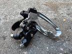 Used Shimano Deore FD-M615 34.9mm Dual Pull Double Front Derailleur MTB Touring Black-Bicycle Bin