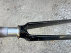 Used Forte Axis Carbon Fork 700c 1 1/8” 9.5” Threadless Steerer Black Road Bike Gray-Bicycle Bin