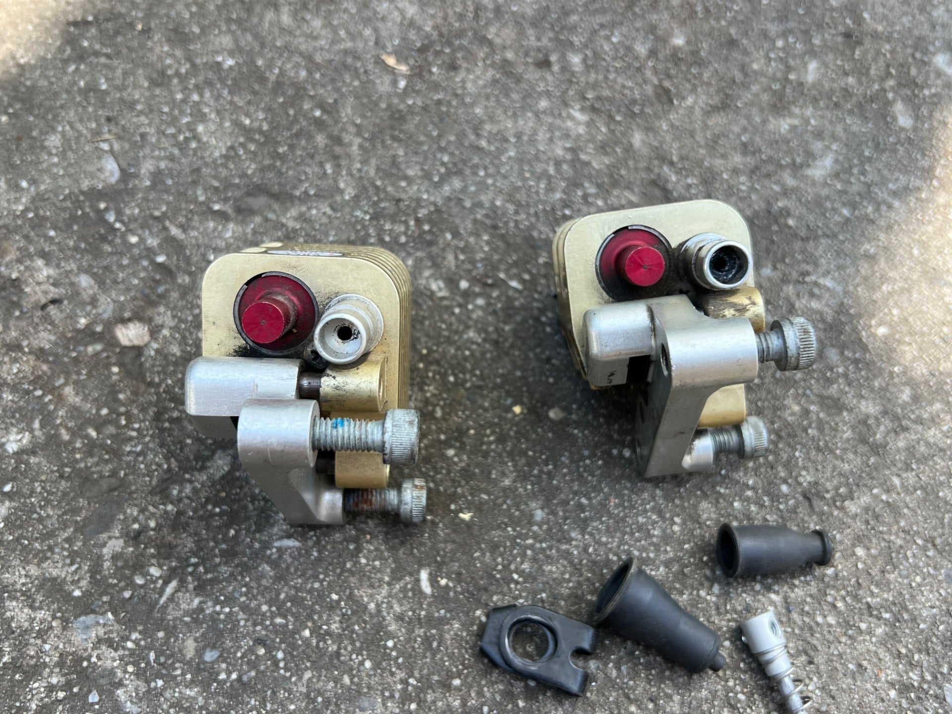 Rockshox Mechanical Disc Brake Calipers Gold Vintage Retro MTB Gold Front & Rear - Image 7