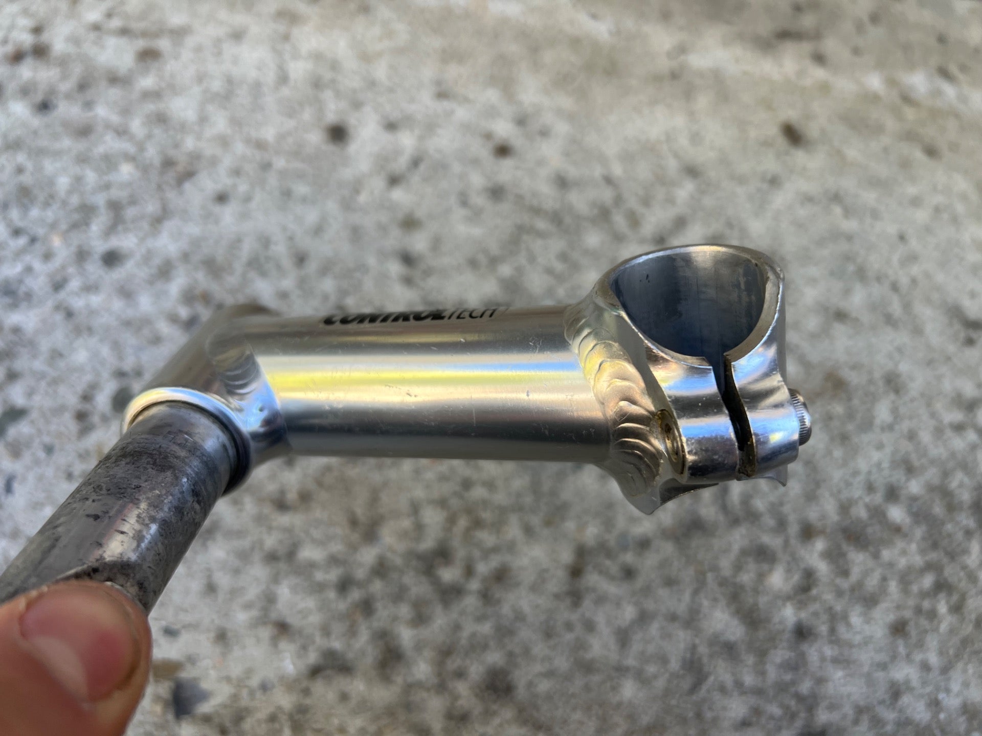 Control Tech 110x26.0mm Quill Stem 1” 15 Degree Drop Road Track Silver Vintage - Image 7