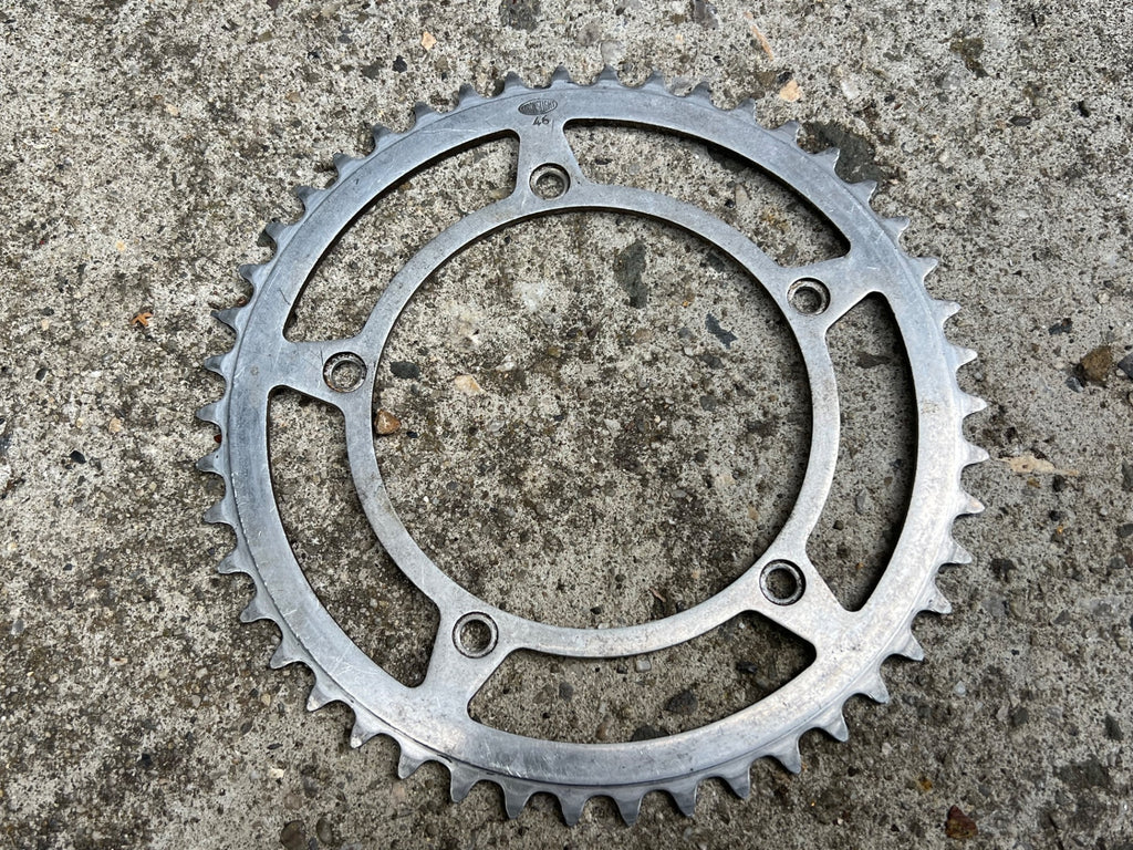 Stronglight 46/53T Chainring Set Vintage Aluminum 122/50.4 BCD Touring Retro  - Image 7