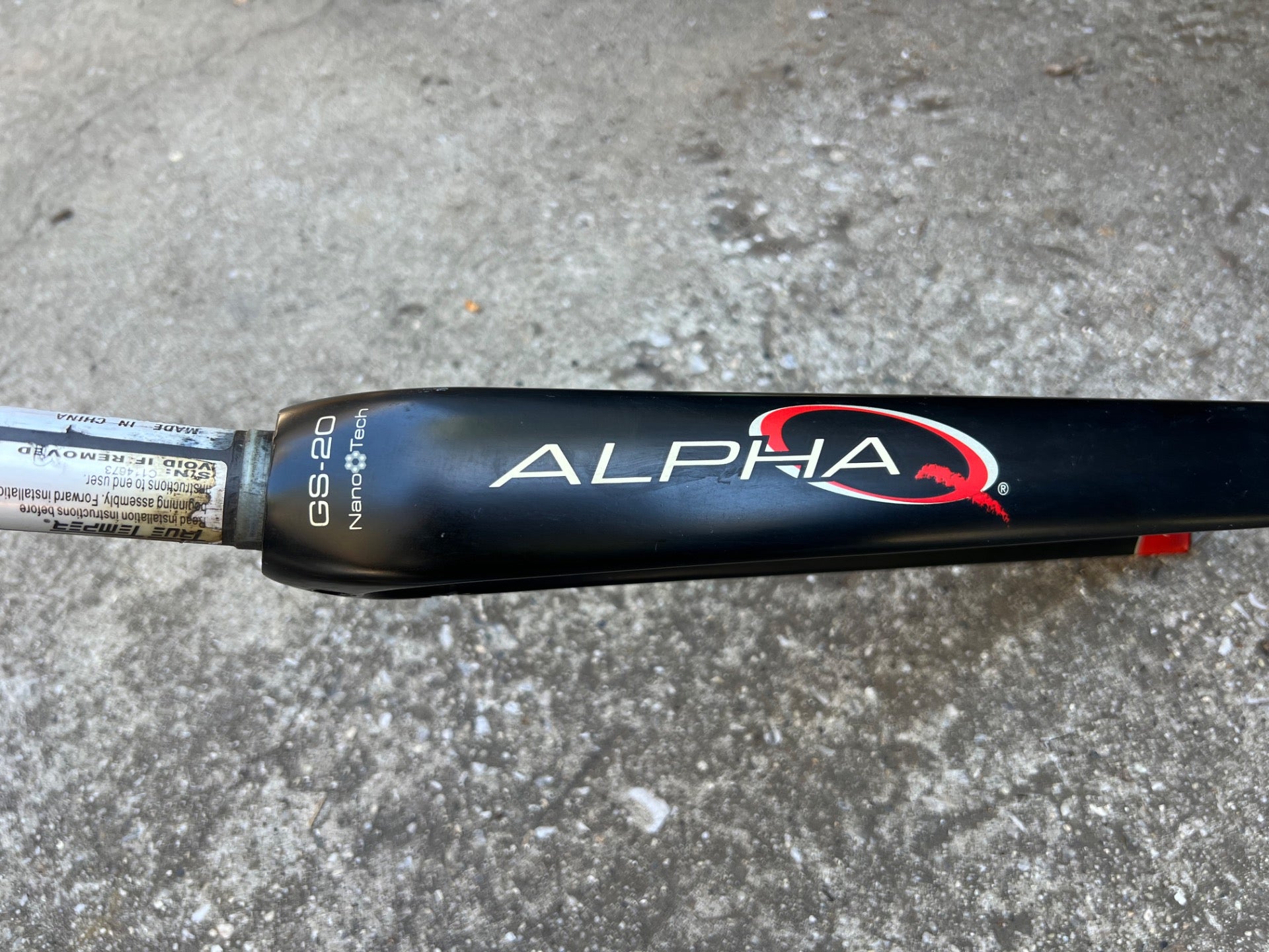 Alpha Q GS-20 Fork 700c 1 1/8” 9.75in Threadless Carbon Black Red Road Bike  - Image 11