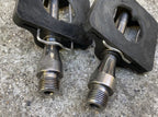 Used Avenir Vintage Clipless Pedals Black MTB Retro Bike Silver Chrome Road Gravel-Bicycle Bin